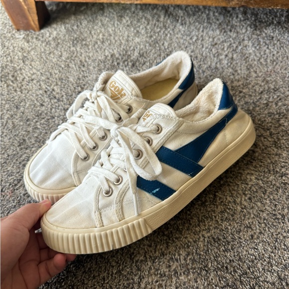 Gola White and Blue Casual Sneakers - Picture 2 of 6